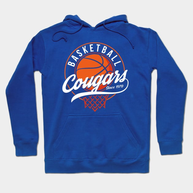 Vintage CEC  Cougars Basketball Hoodie by MorlockTees